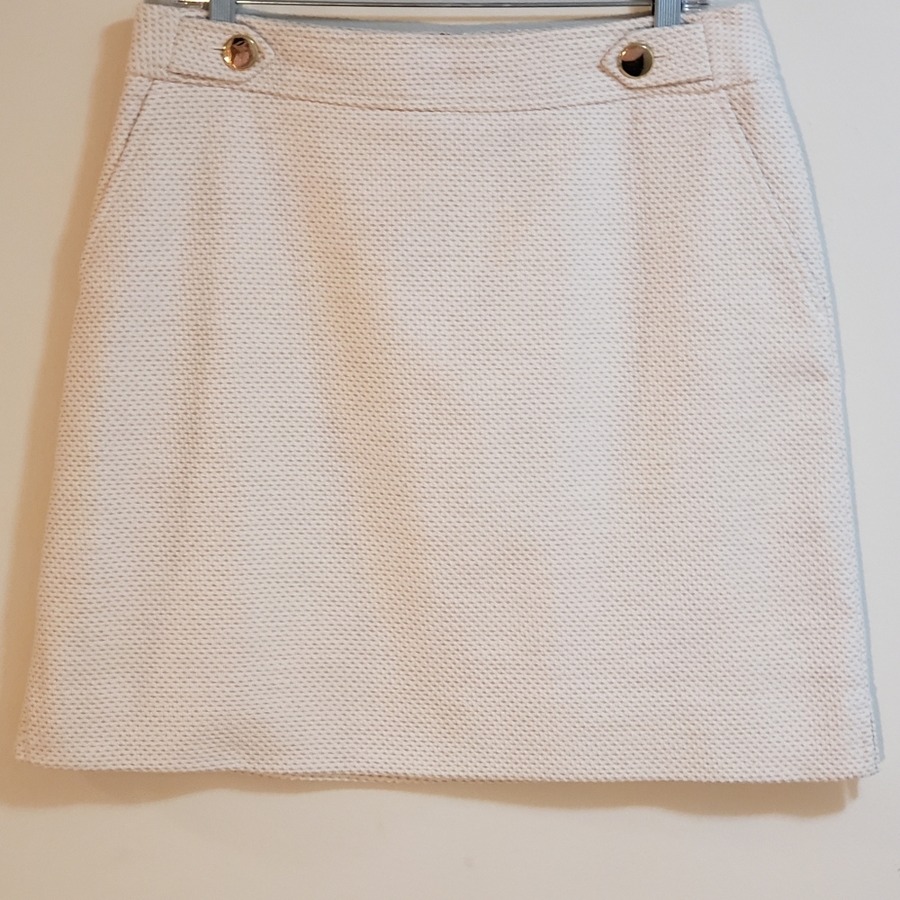 Ann Taylor Mini Skirt, Oatmeal Cream, Sz 10